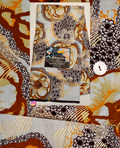 Woodin Adoration Brown Flower African Print Fabric