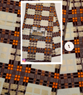 Woodin Tressor Brown Squares African Print Fabric