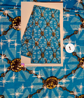 Woodin Bijoux Blue Chain African Print Fabric