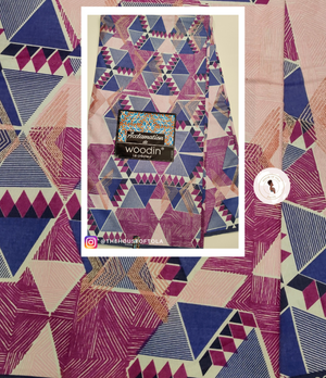 Woodin Acclamation Purple Triangles African Print Fabric