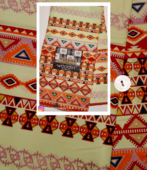 Woodin Tressor Orange Tribal African Print Fabric