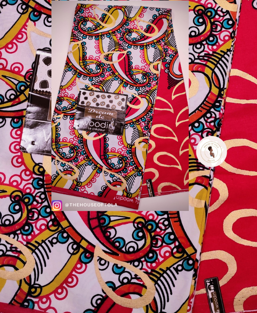 Woodin Dream Pink Drops African Print Fabric
