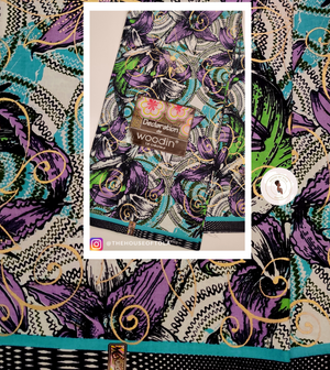 Woodin Declaration Purple Flower Pattern African Print Fabric