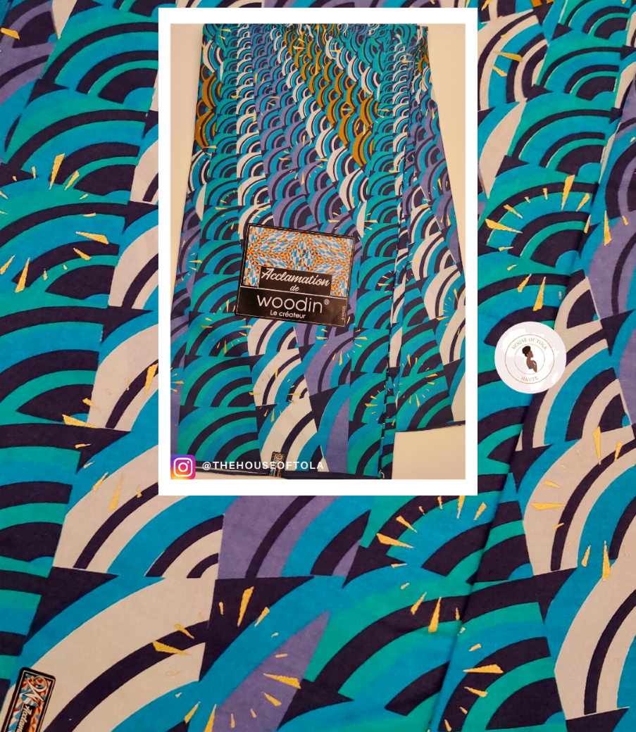 Woodin Acclamation Blue Arches African Print Fabric