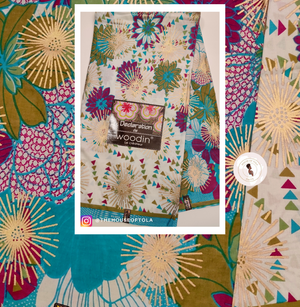 Woodin Declaration White Flower Pattern African Print Fabric