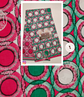 Woodin Harmonie Green Circles African Print Fabric