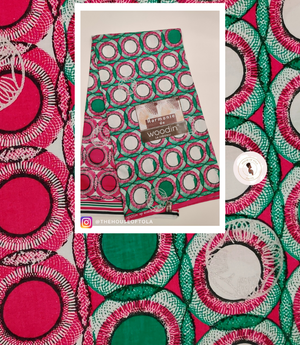 Woodin Harmonie Green Circles African Print Fabric