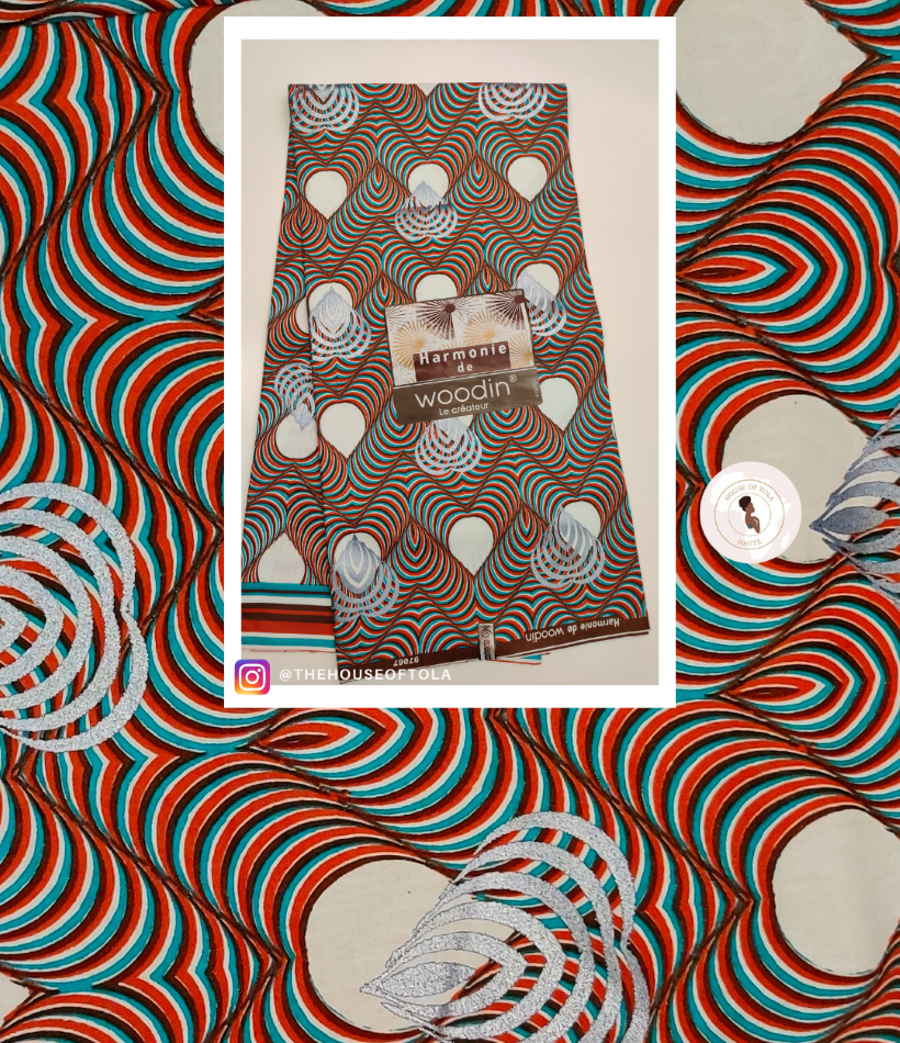 Woodin Harmonie Orange Hearts African Print Fabric