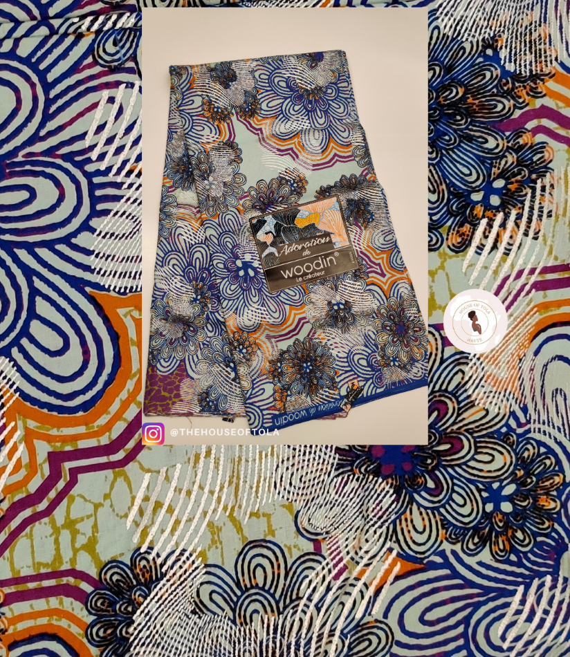 Woodin Adoration Purple Flower Pattern African Print Fabric