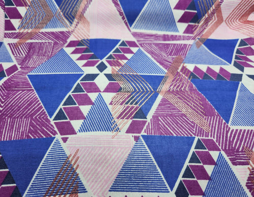 Woodin Acclamation Purple Triangles African Print Fabric