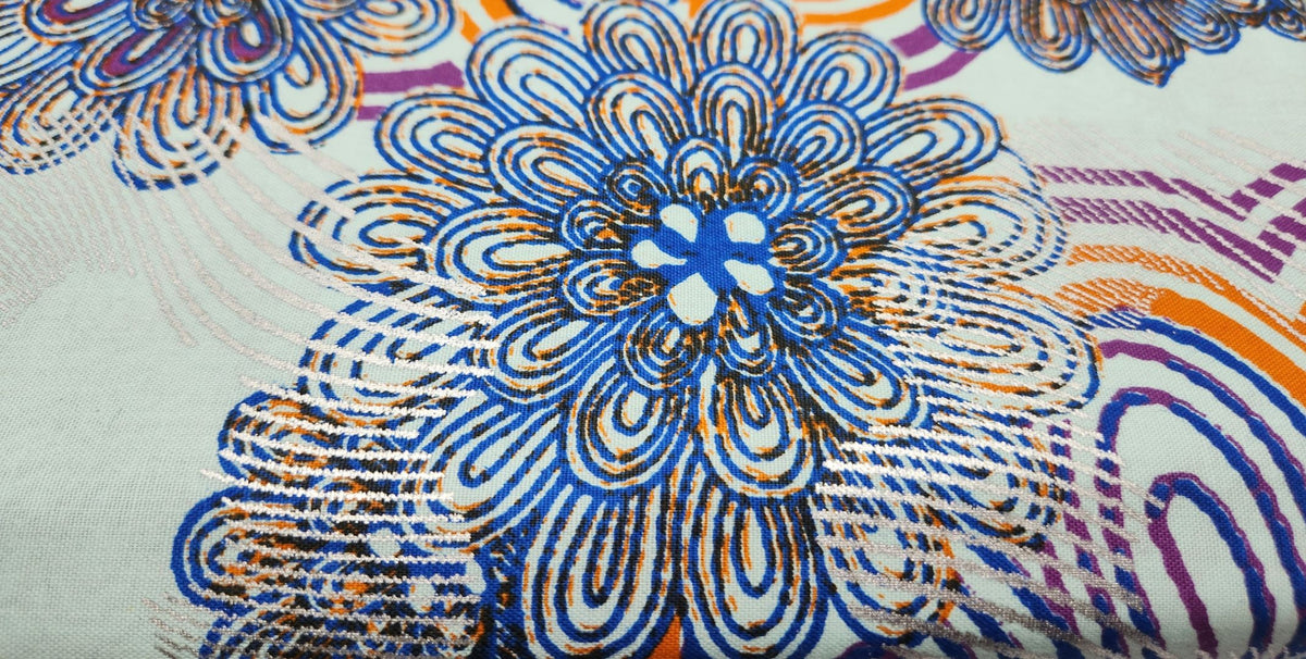 Woodin Adoration Purple Flower Pattern African Print Fabric