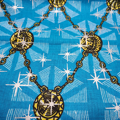 Woodin Bijoux Blue Chain African Print Fabric