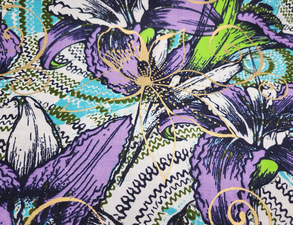 Woodin Declaration Purple Flower Pattern African Print Fabric