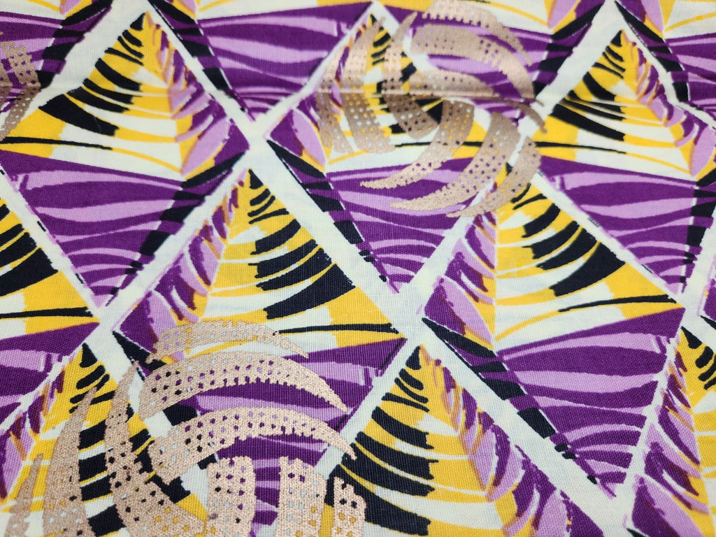 Woodin Harmonie Purple Triangles African Print Fabric