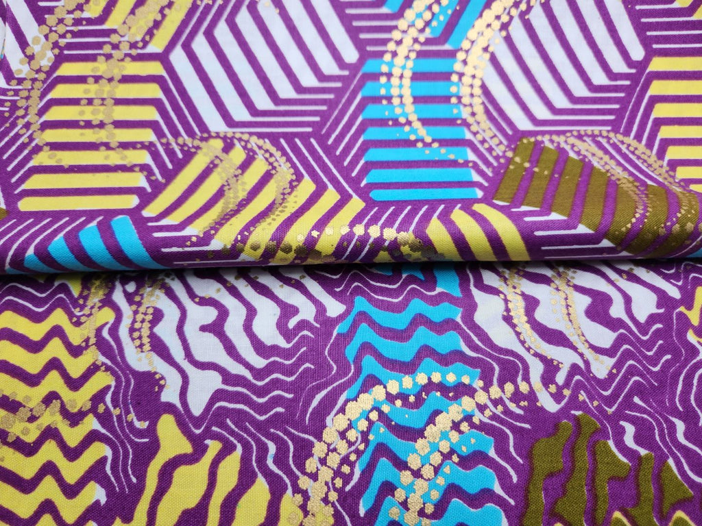 Woodin Jolie Purple African Print Fabric