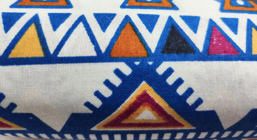Woodin Tressor Blue Tribal African Print Fabric