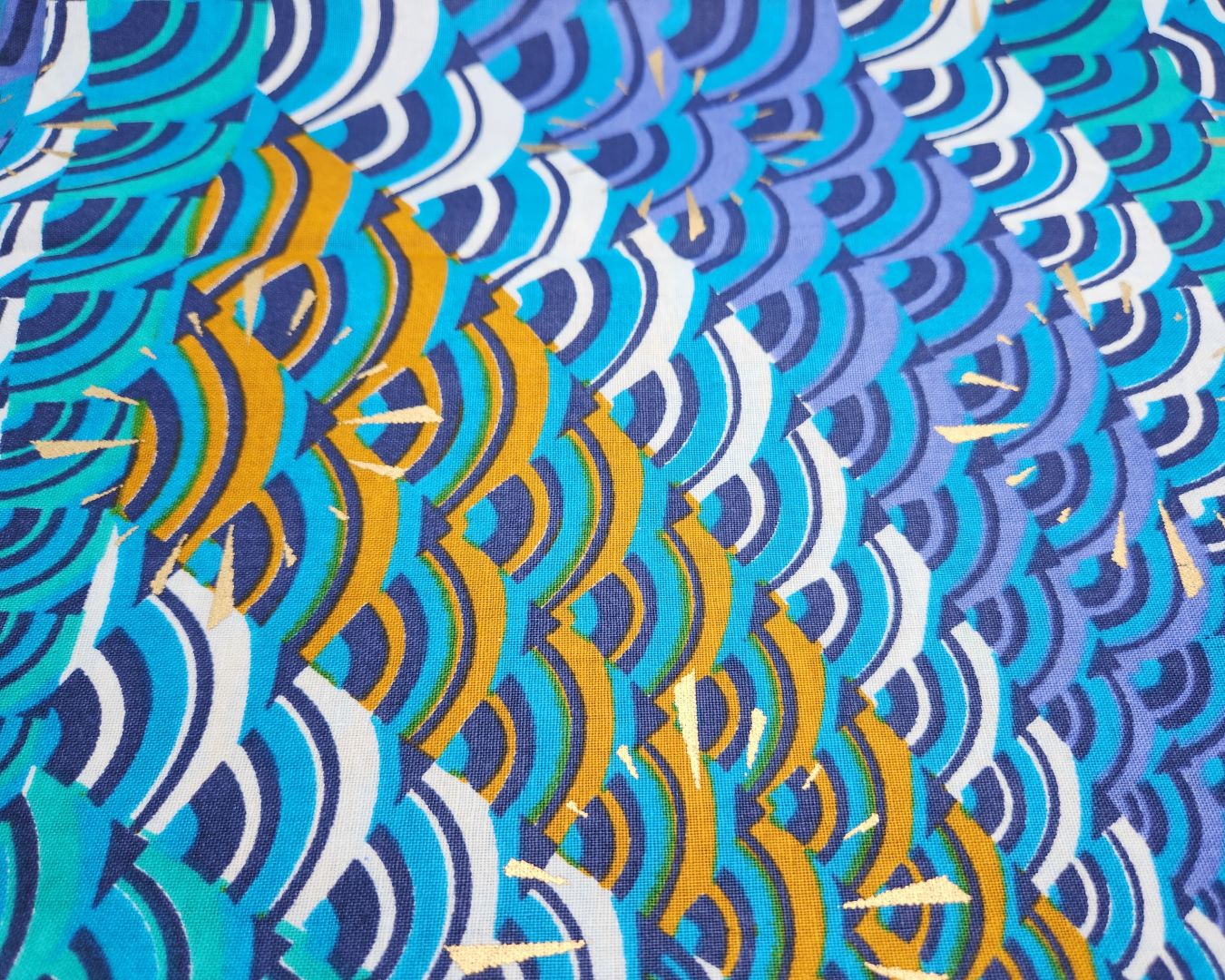 Woodin Acclamation Blue Arches African Print Fabric