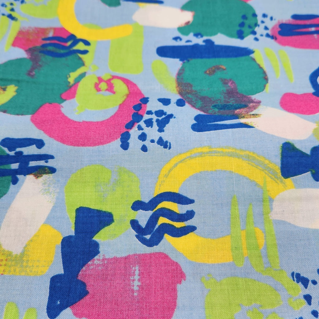 Woodin Graffiti Green Circles African Print Fabric
