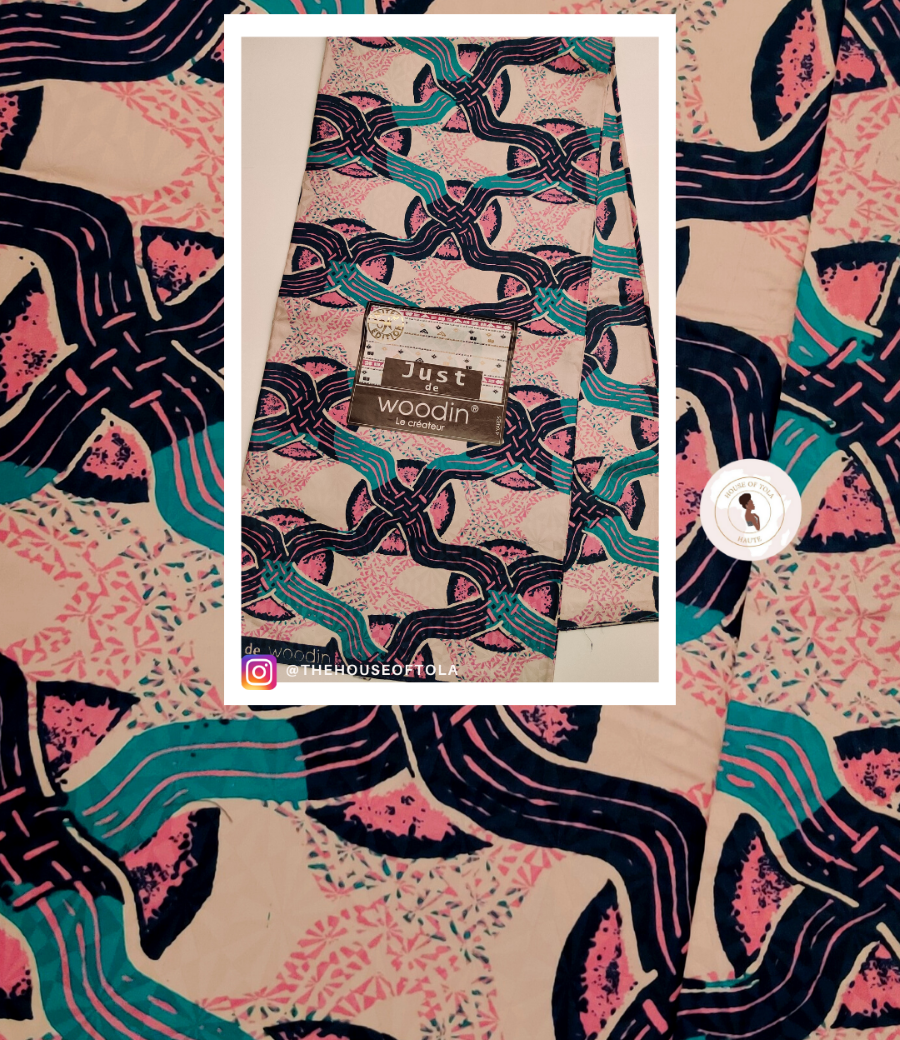 Woodin Just Pink River African Print Fabric