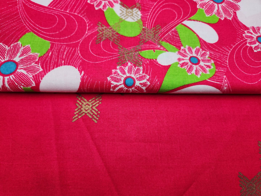 Woodin Succes Pink Flower Pattern African Print Fabric