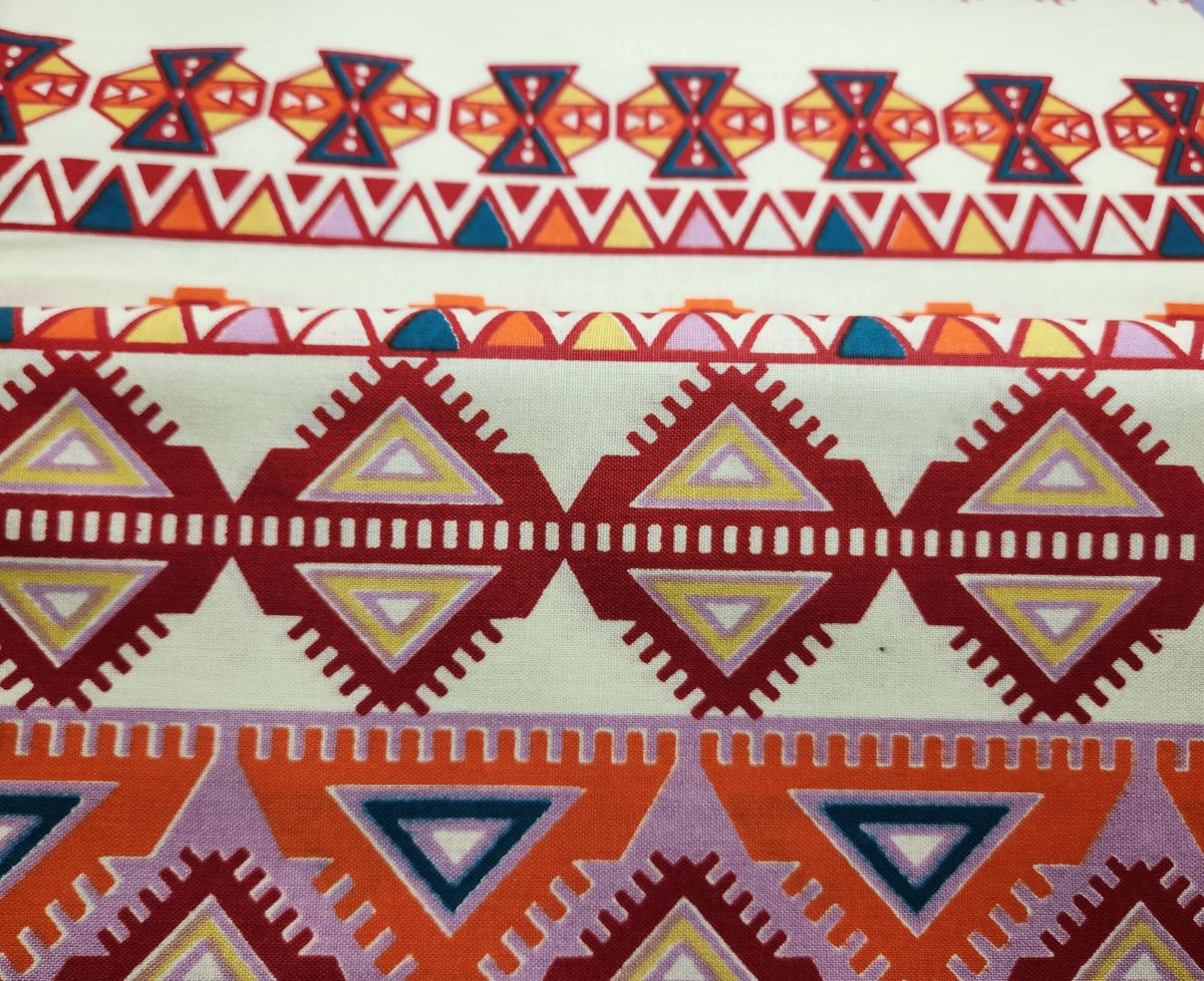 Woodin Tressor Orange Tribal African Print Fabric